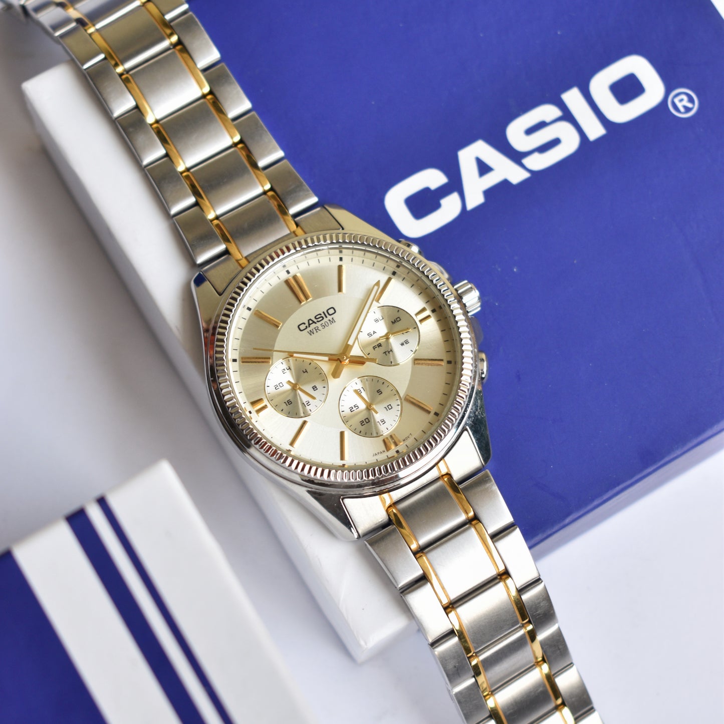 Casio Quartz Two Tone Champagne Dial