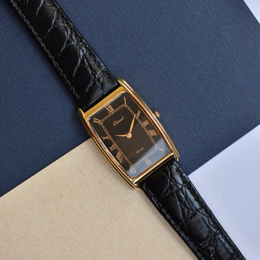 Orient Tank Watch – Black and Gold Dial – Vintage Dress Watch from Zaeem Watches