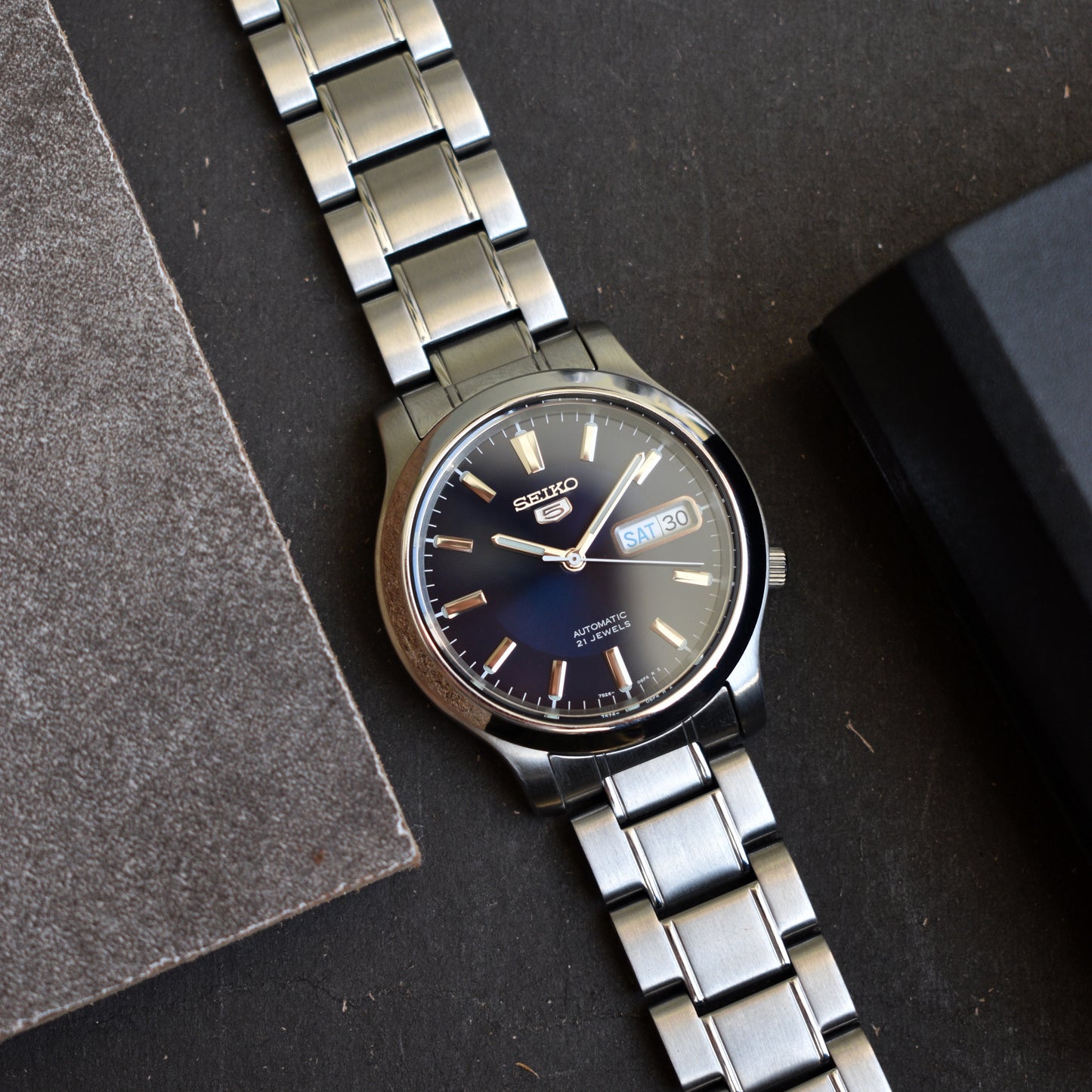 Seiko 5 Automatic SNK739 Blue Sunburst