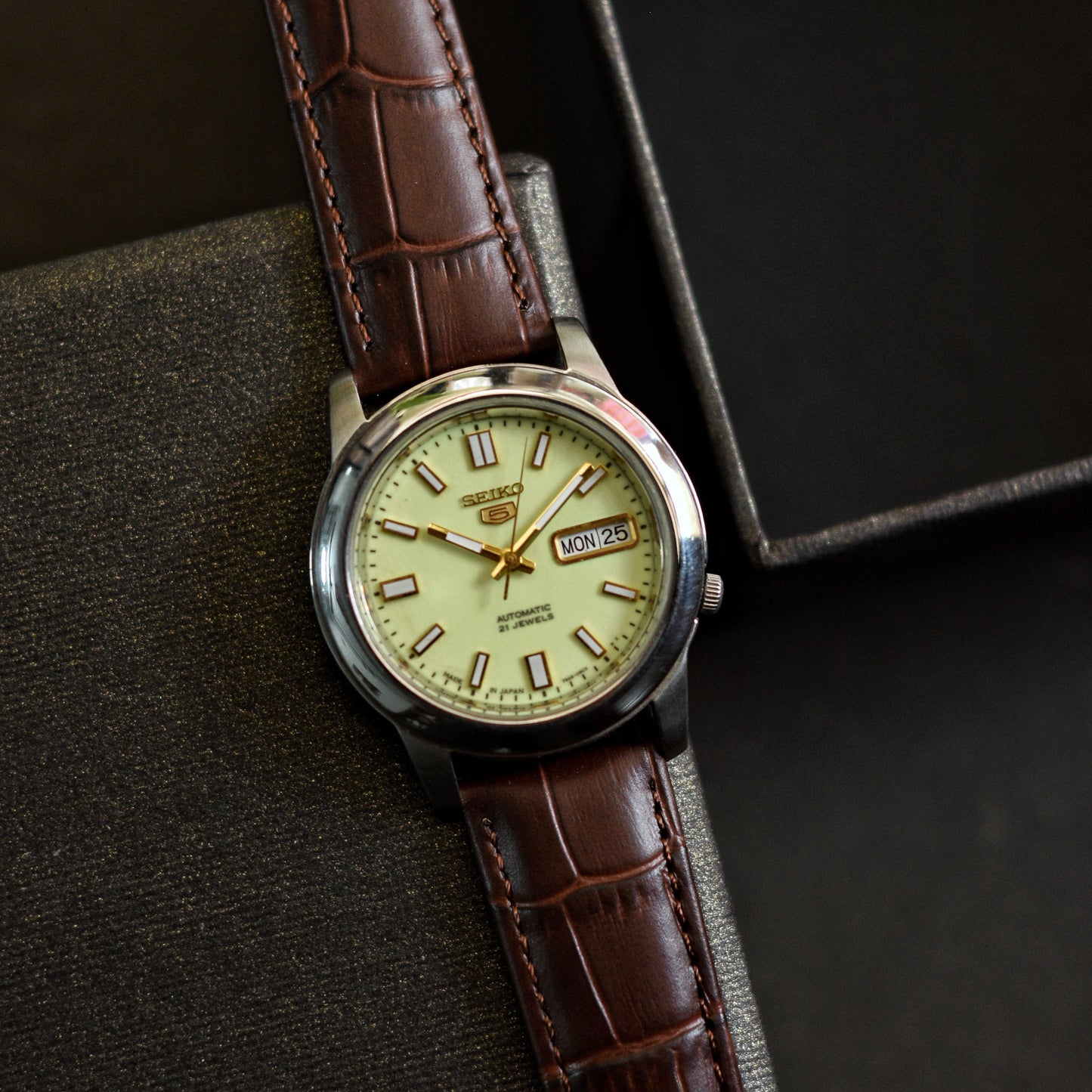 Seiko 5 Automatic SNKK19 Jumbo Full Lume W/Strap