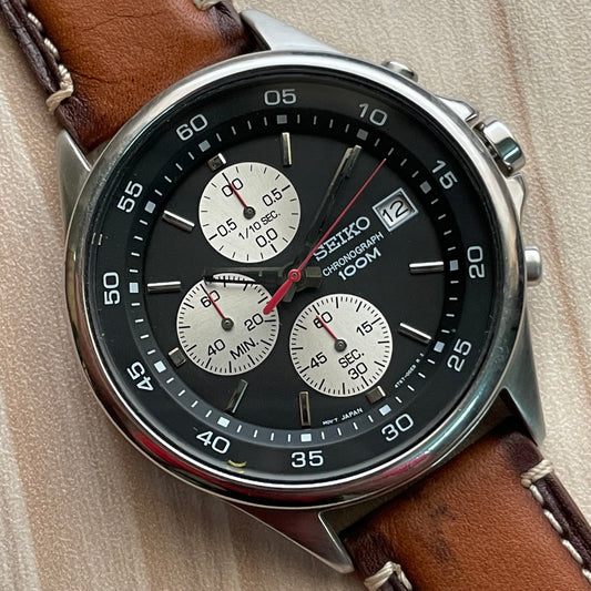 Seiko Chronograph Reverse Panda