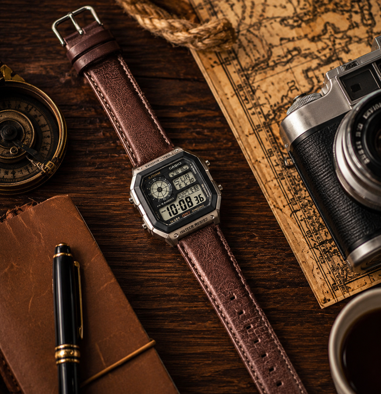 CASIO AE-1200WHL-5AVDF Digital World Timer