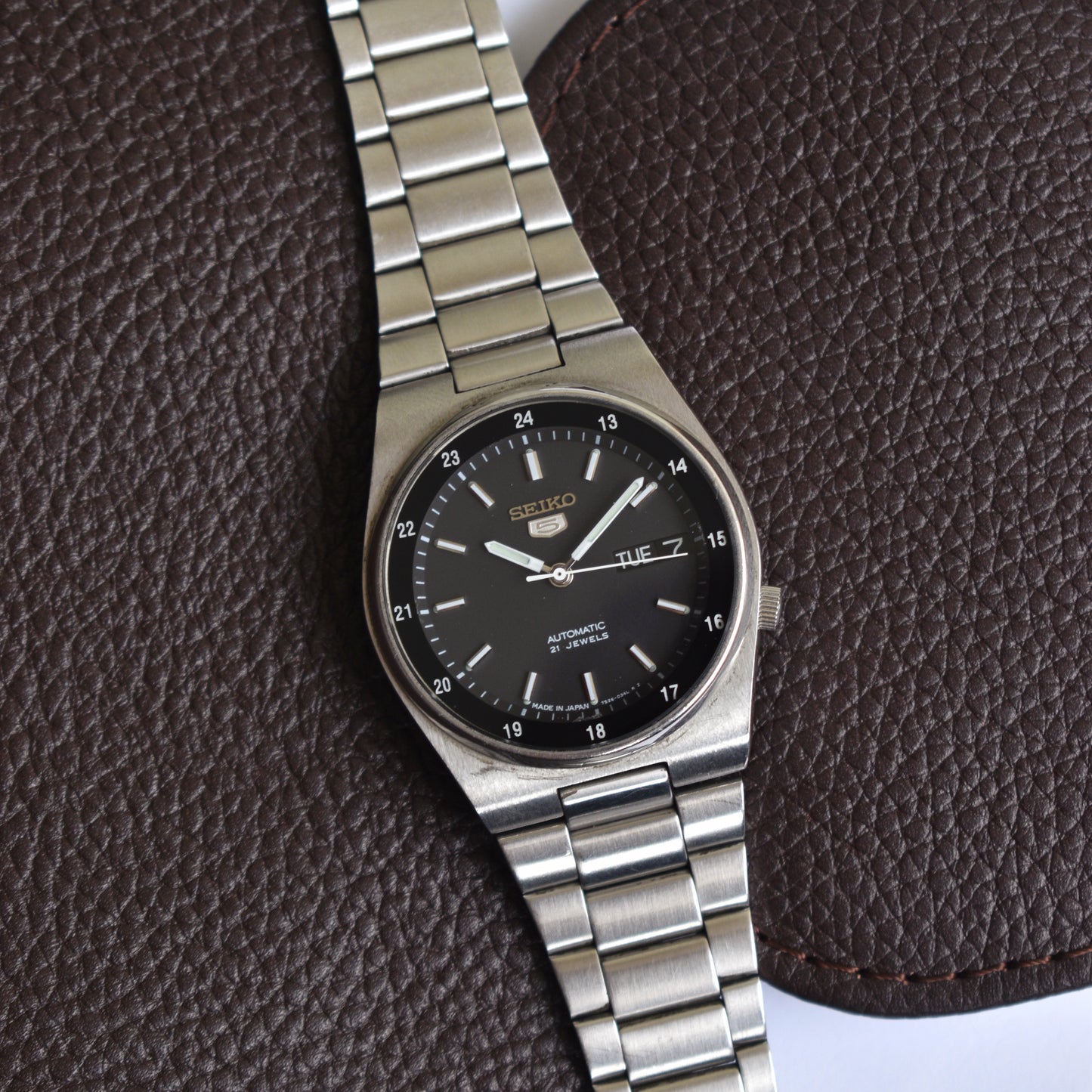 Seiko 5 Automatic Black Railway