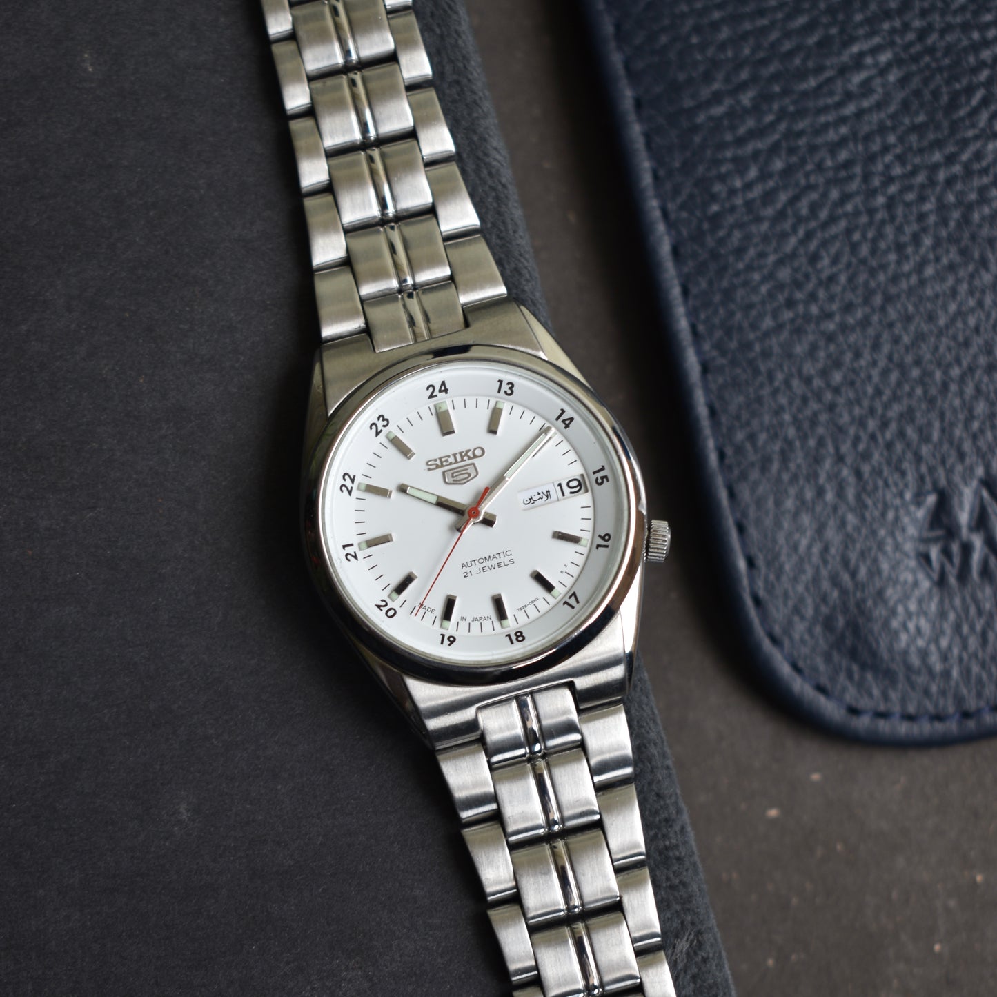 Seiko 5 Automatic White Railway