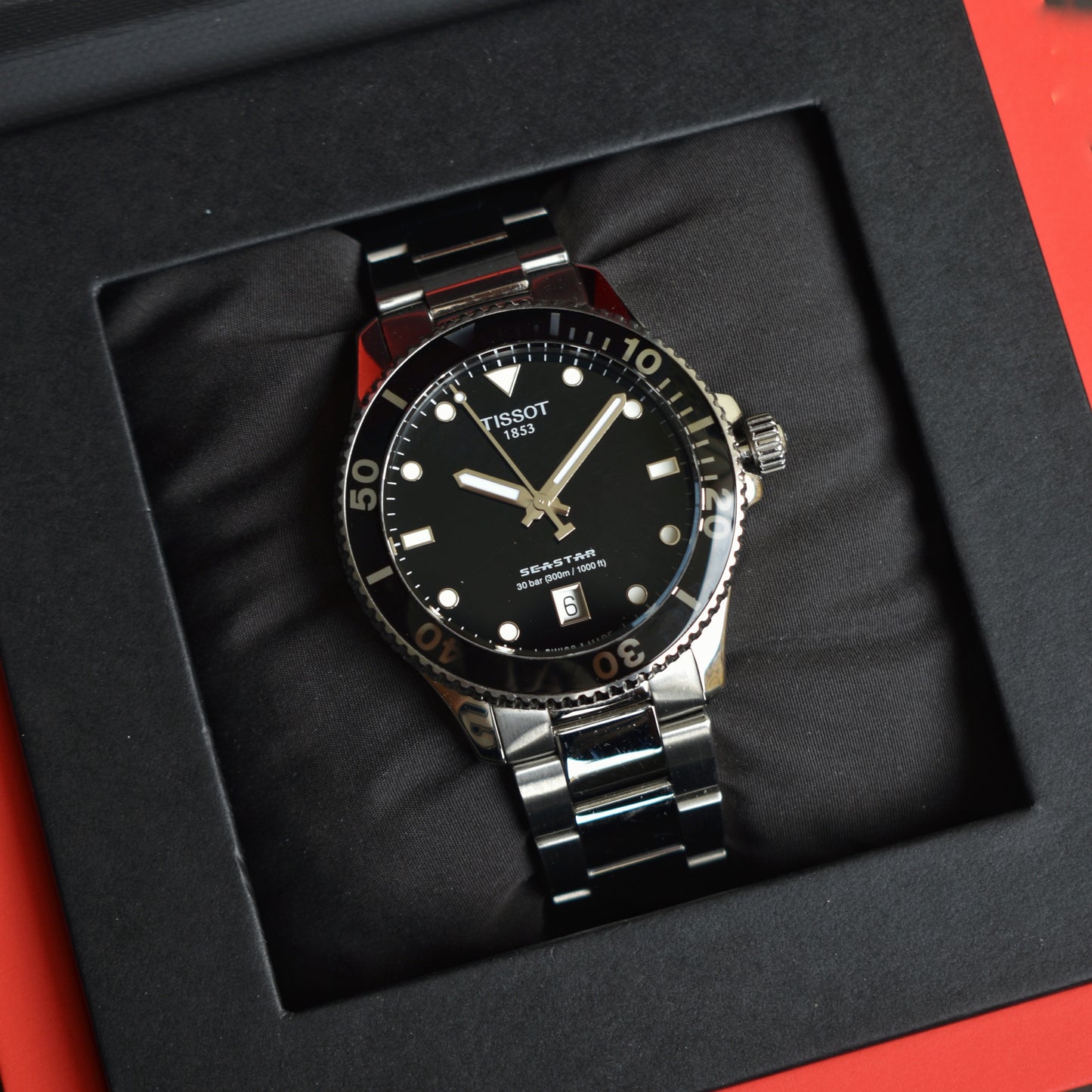 Tissort Seastar 1000 Black 40mm T120.410.11.051.00 W/Box
