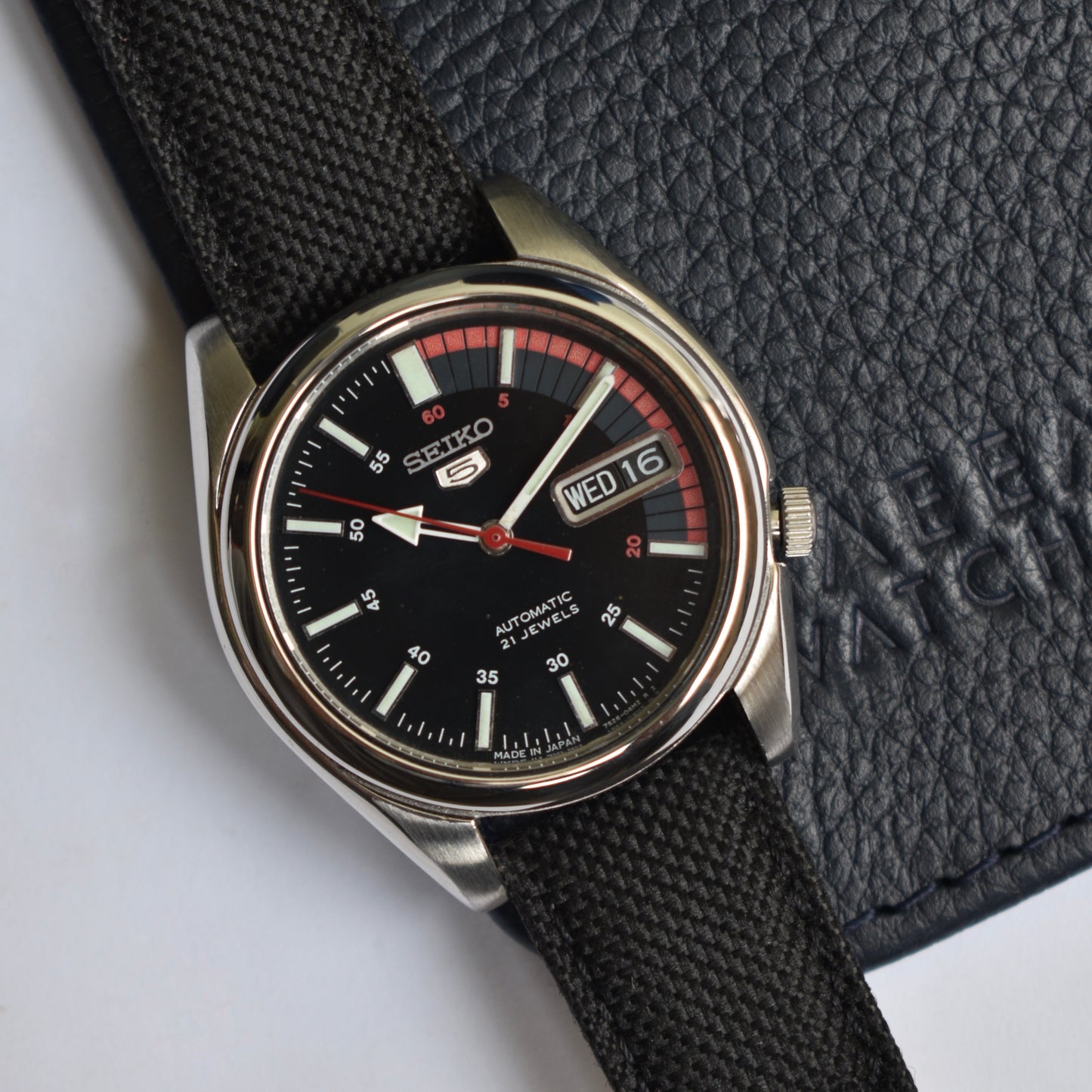 Seiko 5 Automatic SNK375K Black Racer