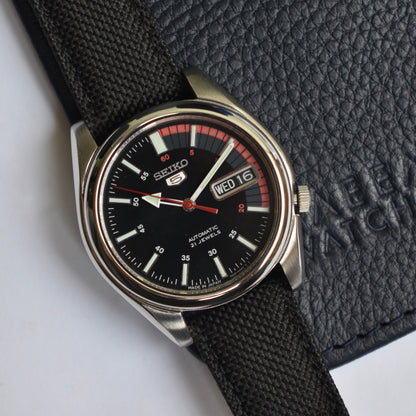 Seiko 5 Automatic SNK375K Black Racer