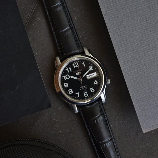 Seiko 5 Automatic Black Numerals