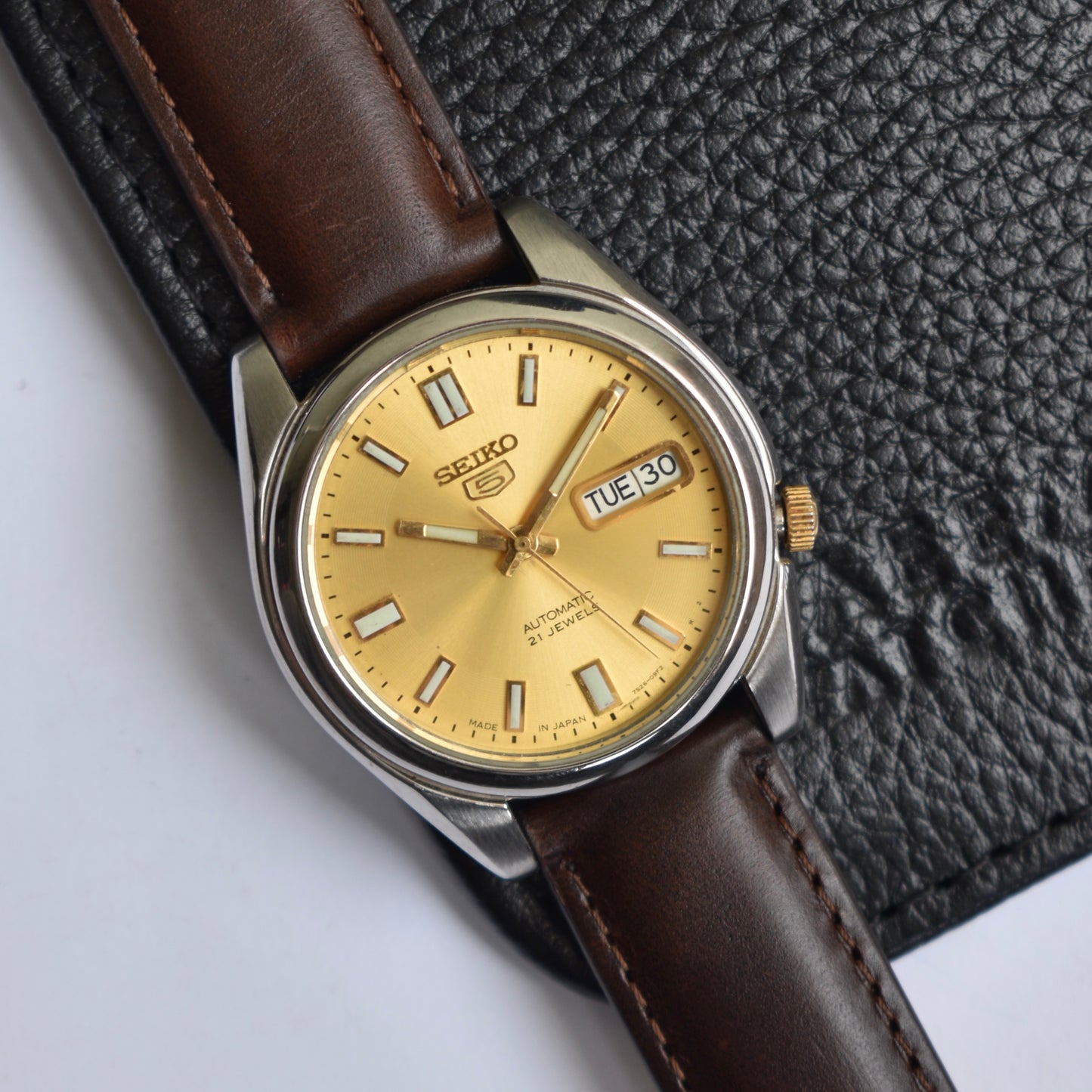 Seiko 5 Automatic Golden Sunburst Dial