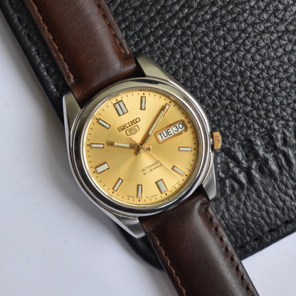 Seiko 5 Automatic Golden Sunburst Dial