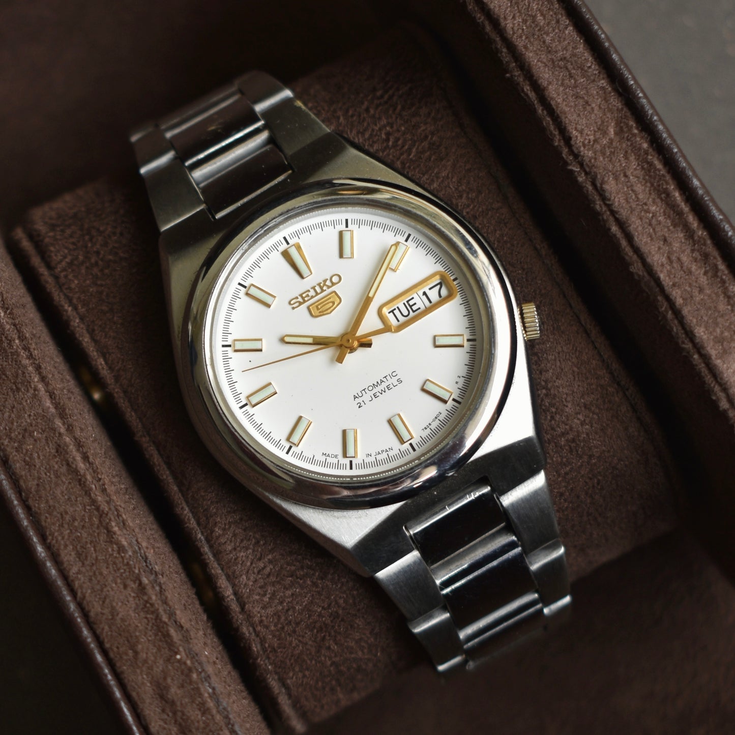 Seiko 5 Automatic SNKC47 White/Golden