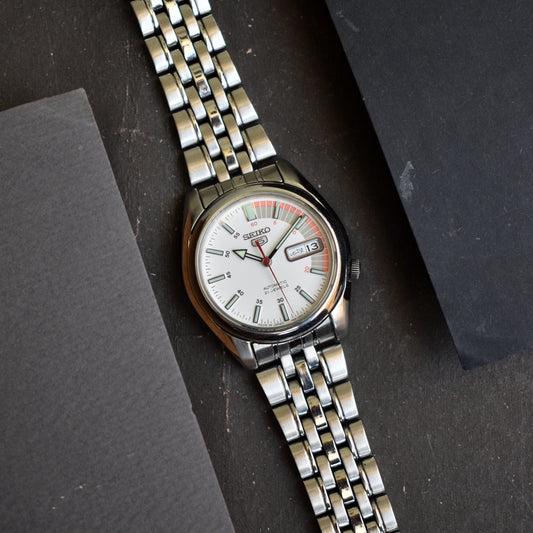 Seiko 5 Automatic SNK369 White Racer