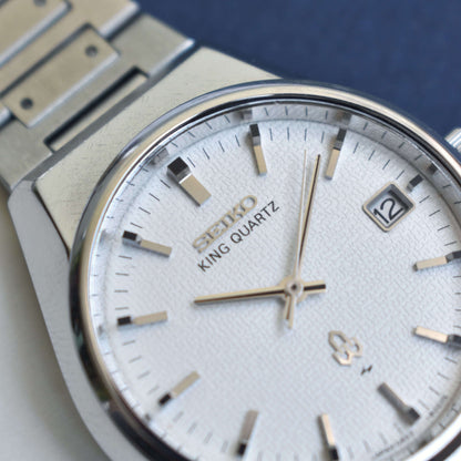 Seiko King Quartz – White Textured Dial – Precision Watch from Zaeem Watches