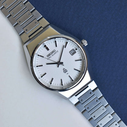 Seiko King Quartz – White Textured Dial – Precision Watch from Zaeem Watches