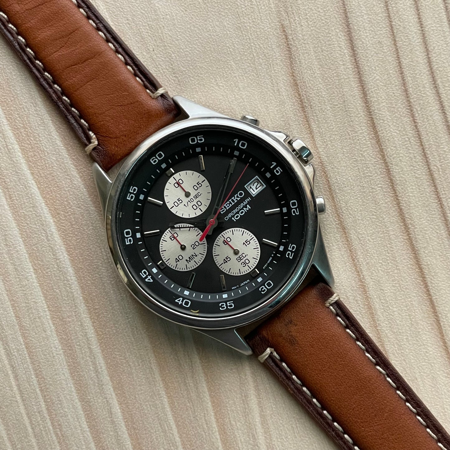Seiko Chronograph Reverse Panda
