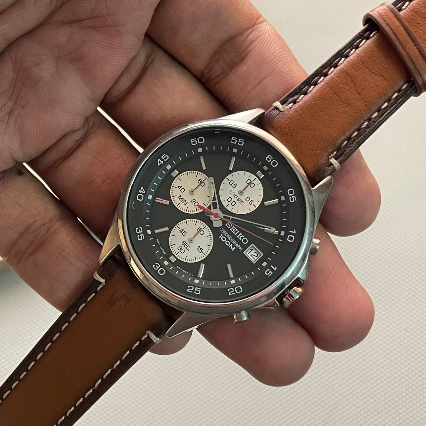 Seiko Chronograph Reverse Panda