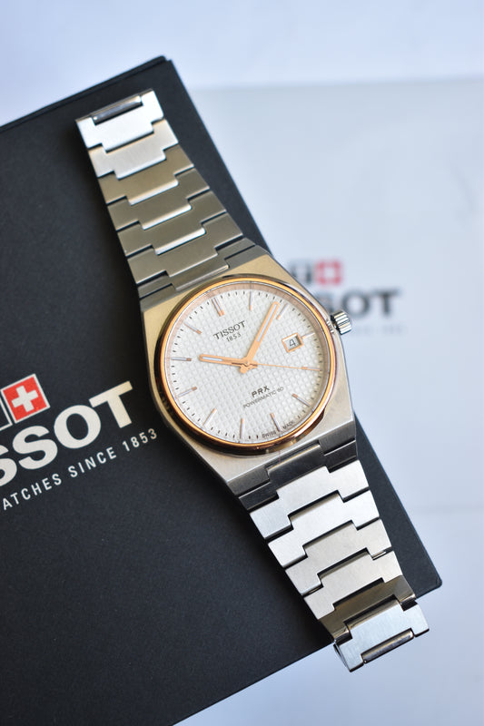 Tissot PRX Powermatic 80 White Waffle Dial