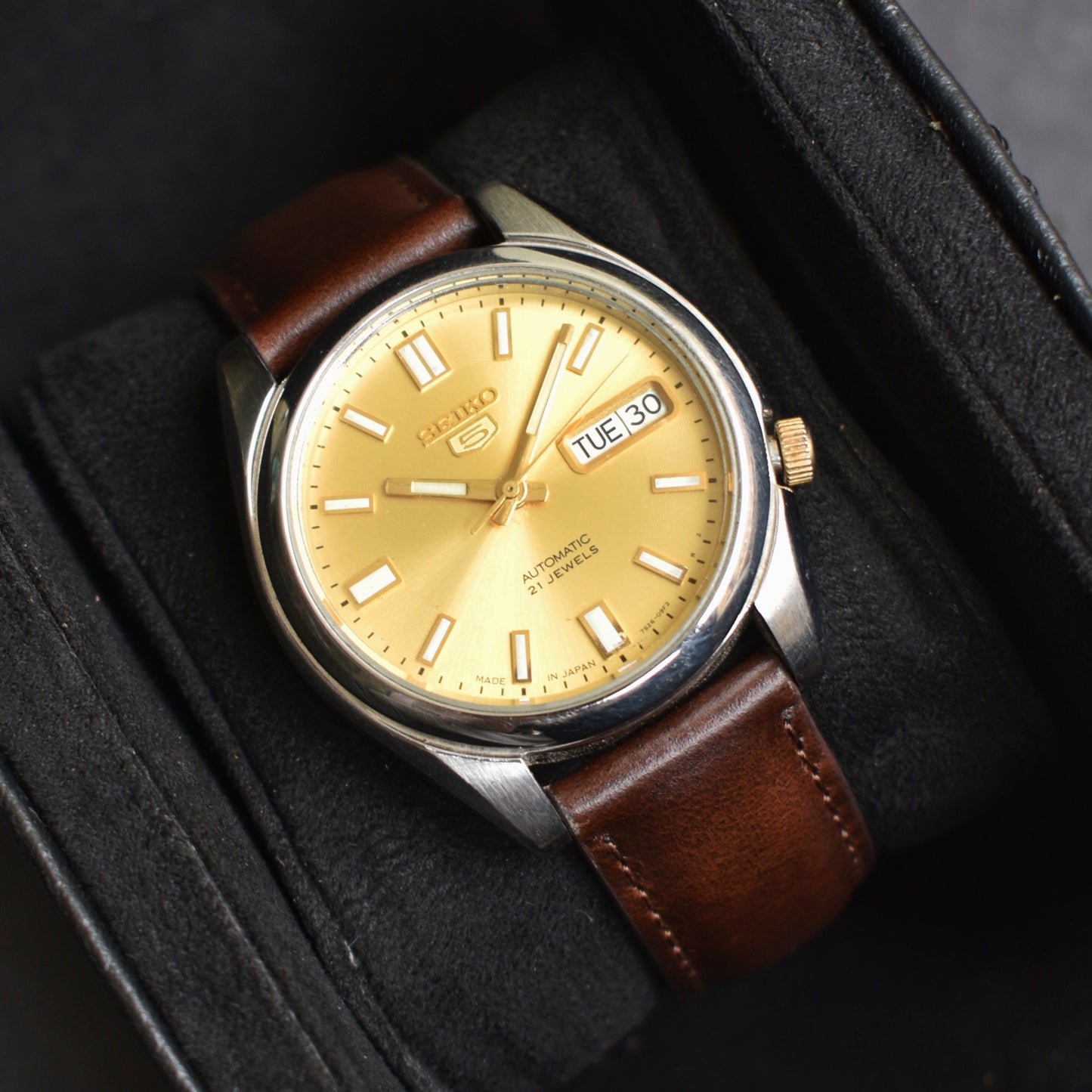 Seiko 5 Automatic Golden Sunburst Dial