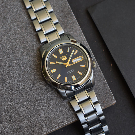 Seiko 5 Automatic Black Golden Jumbo SNKK17J1