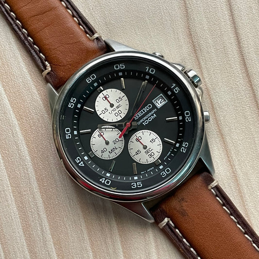 Seiko Chronograph Reverse Panda
