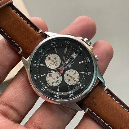 Seiko Chronograph Reverse Panda