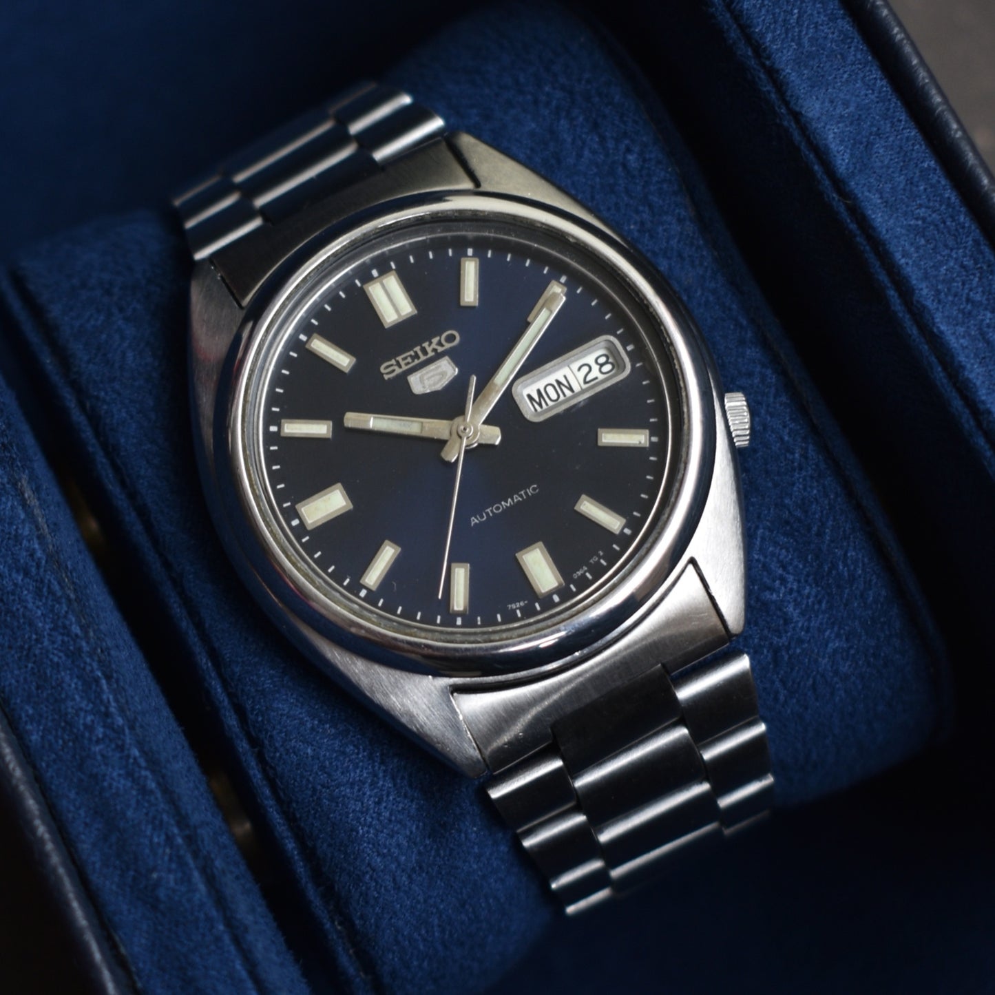 Seiko 5 Automatic SNXS77 Blue Sunburst Dial