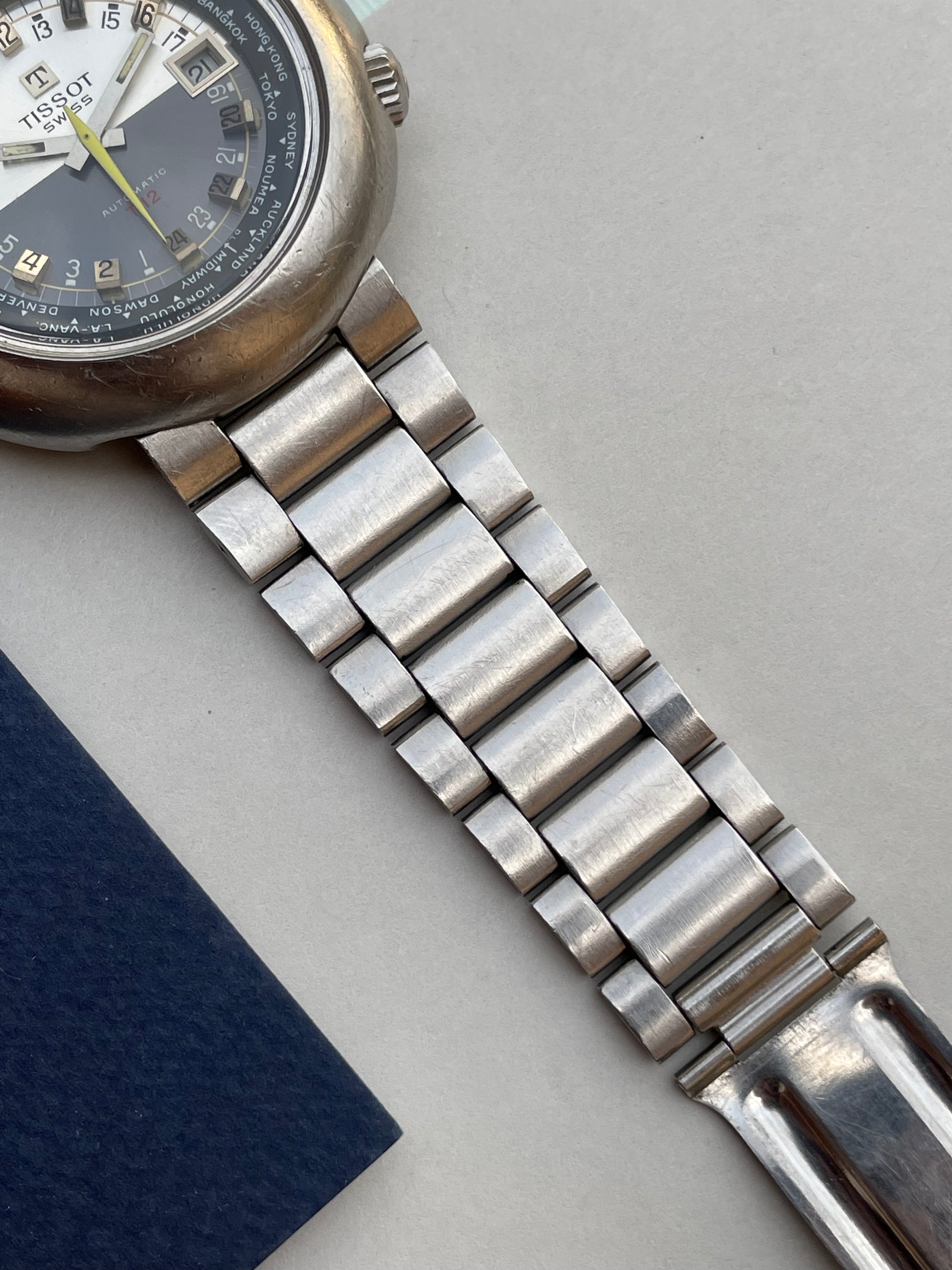 1970s Tissot T12 World Timer – 24-Hour Automatic Watch – Vintage Globe Style from Zaeem Watches