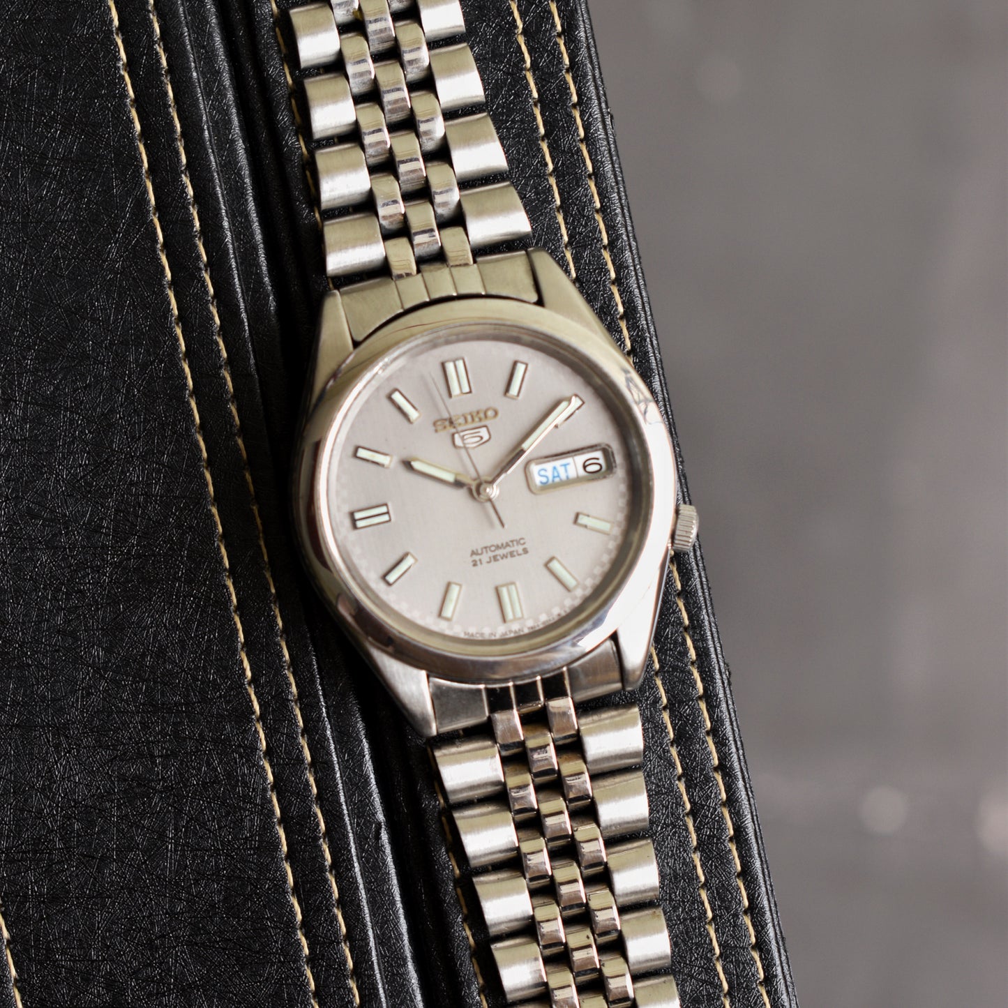 Seiko 5 Automatic SNXB65J Grey Sunburst Dial