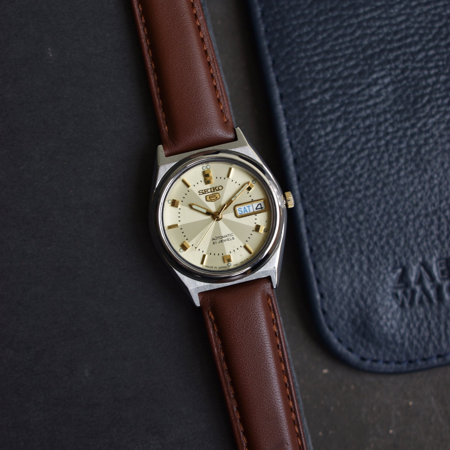 Vintage Seiko 5 Automatic Champagne Dial
